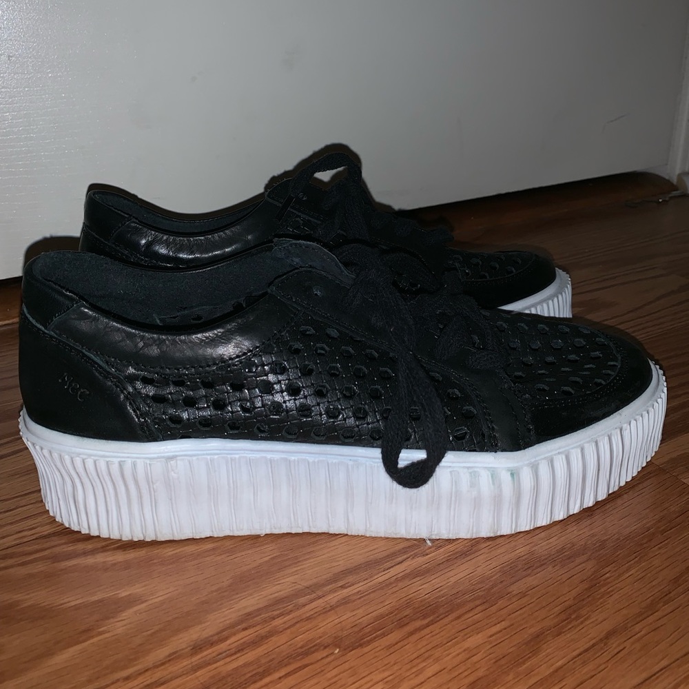 Black platform sneakers never worn!